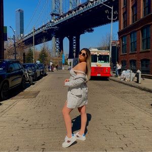 Beautiful dress with long sleeve shirt.